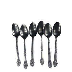 oxford hall stainless flatware OXH28 discontinued Set Of 7 Oval Soup Spoons